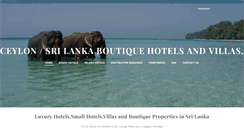 Desktop Screenshot of ceylonboutiquehotels.com